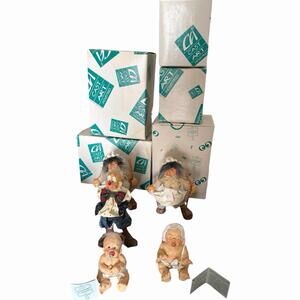 VTG Cast Art Industries Lot Kristin Haynes Merry Set & Babies Figurines w/ Boxes